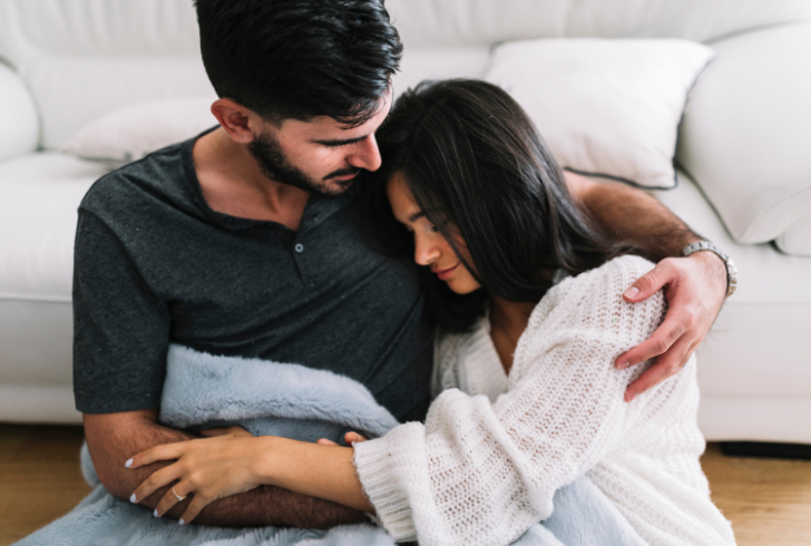 Comforting touch showing care and connection